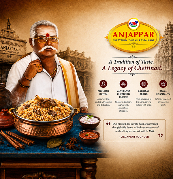 Authentic Chettinad Cuisine at Anjappar Hong Kong